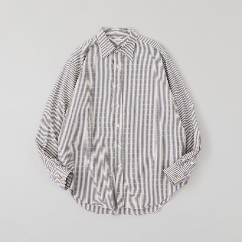 NICENESS DOBBY STRIPE REGULAR COLLAR DRESS SHIRT "CLEMENT"