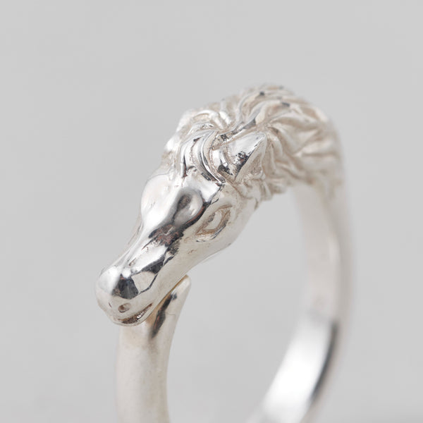 NICENESS NN HORSE SILVER RING "AMON"