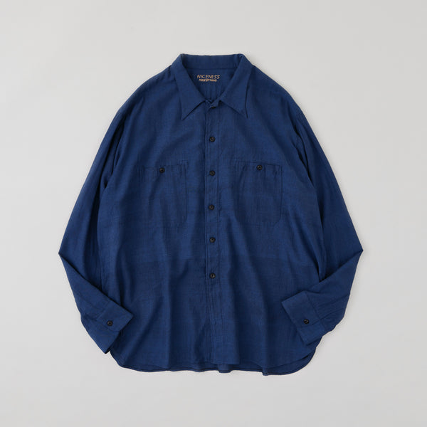NICENESS HEATHER CHAMBRAY WORK SHIRT "S.TOMMY"
