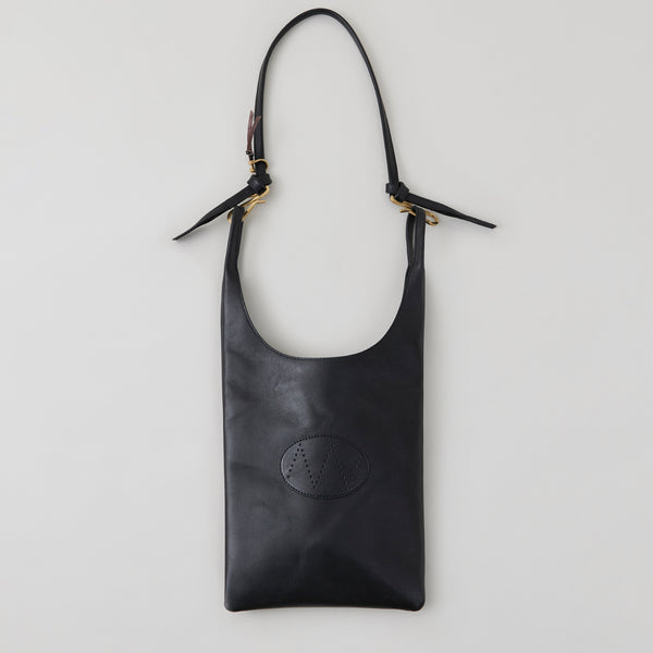 NICENESS CORE BROWN LAMB LEATHER SHOULDER BAG "U.LOWE"