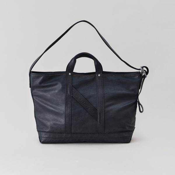 NICENESS CORE BROWN COW LEATHER SHOULDER  TOTE BAG "L.LEDZ"