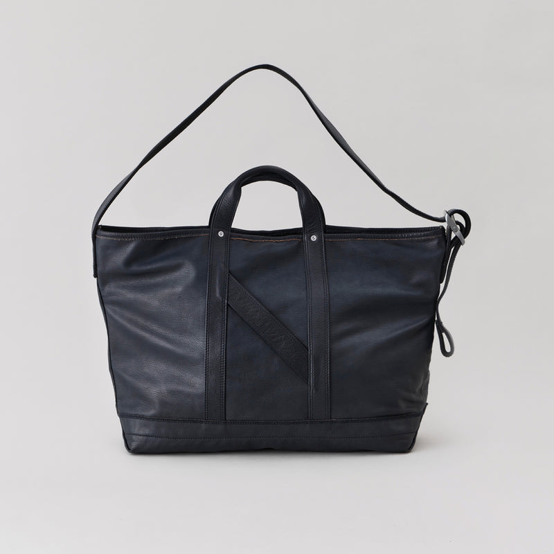 NICENESS CORE BROWN COW LEATHER SHOULDER  TOTE BAG "L.LEDZ"
