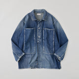 NICENESS AGED EFFECT DENIM JACKET "I.COXON"