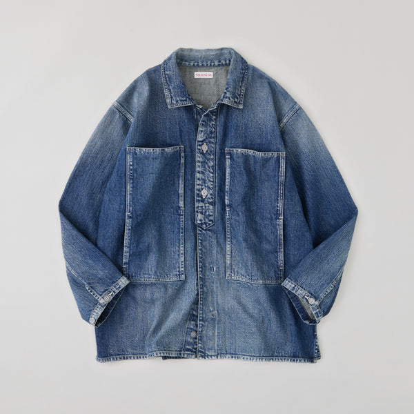 NICENESS AGED EFFECT DENIM JACKET "I.COXON"