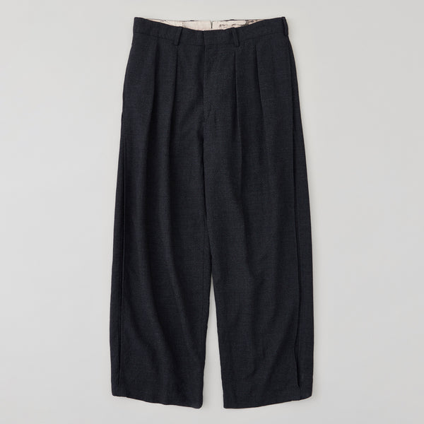 NICENESS NEO HERRINGBONE FLYING V TROUSERS "H.SCENKER"