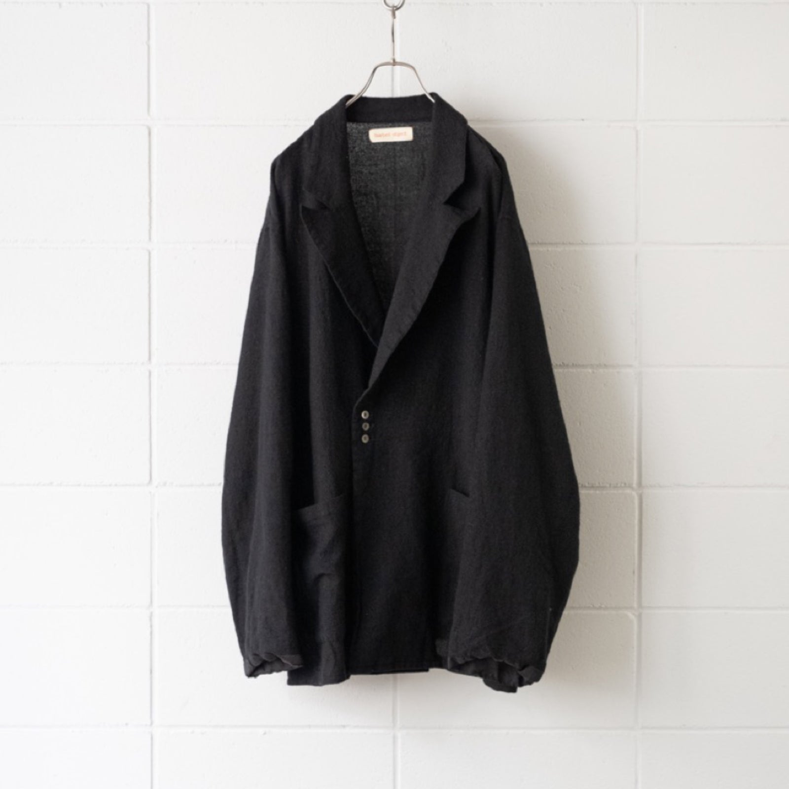 barbell object wool coat black – RASSEMBLE