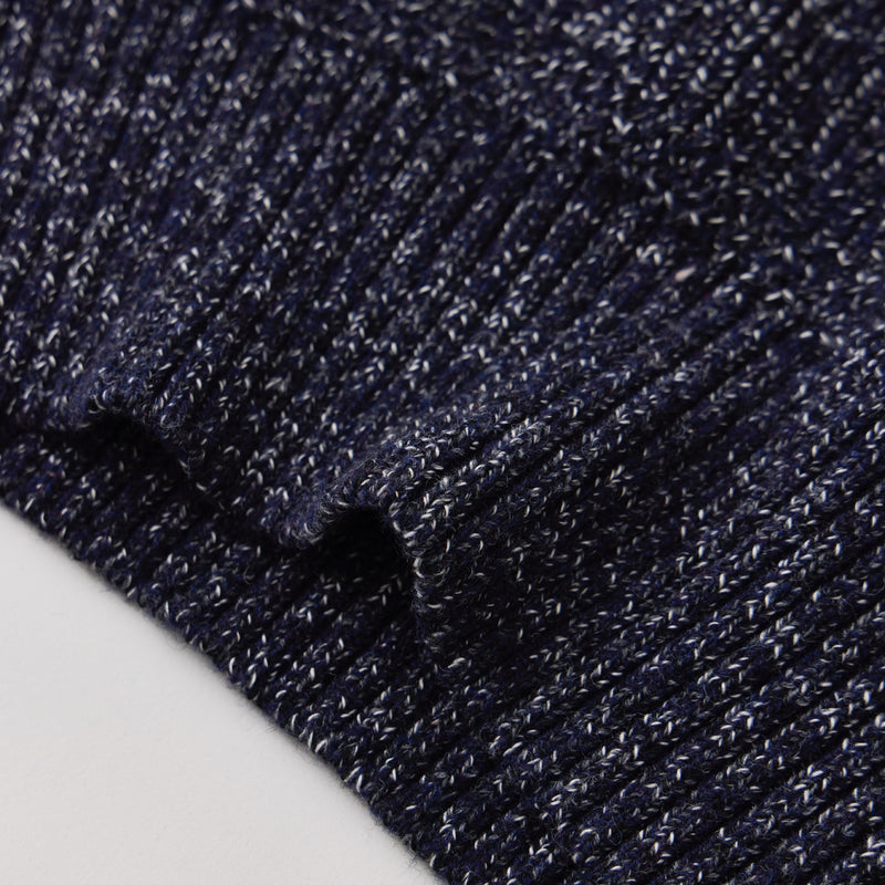 NICENESS WOOL CHAMBRAY MECHANICAL BEACH SWEATER "B.BILLIE"