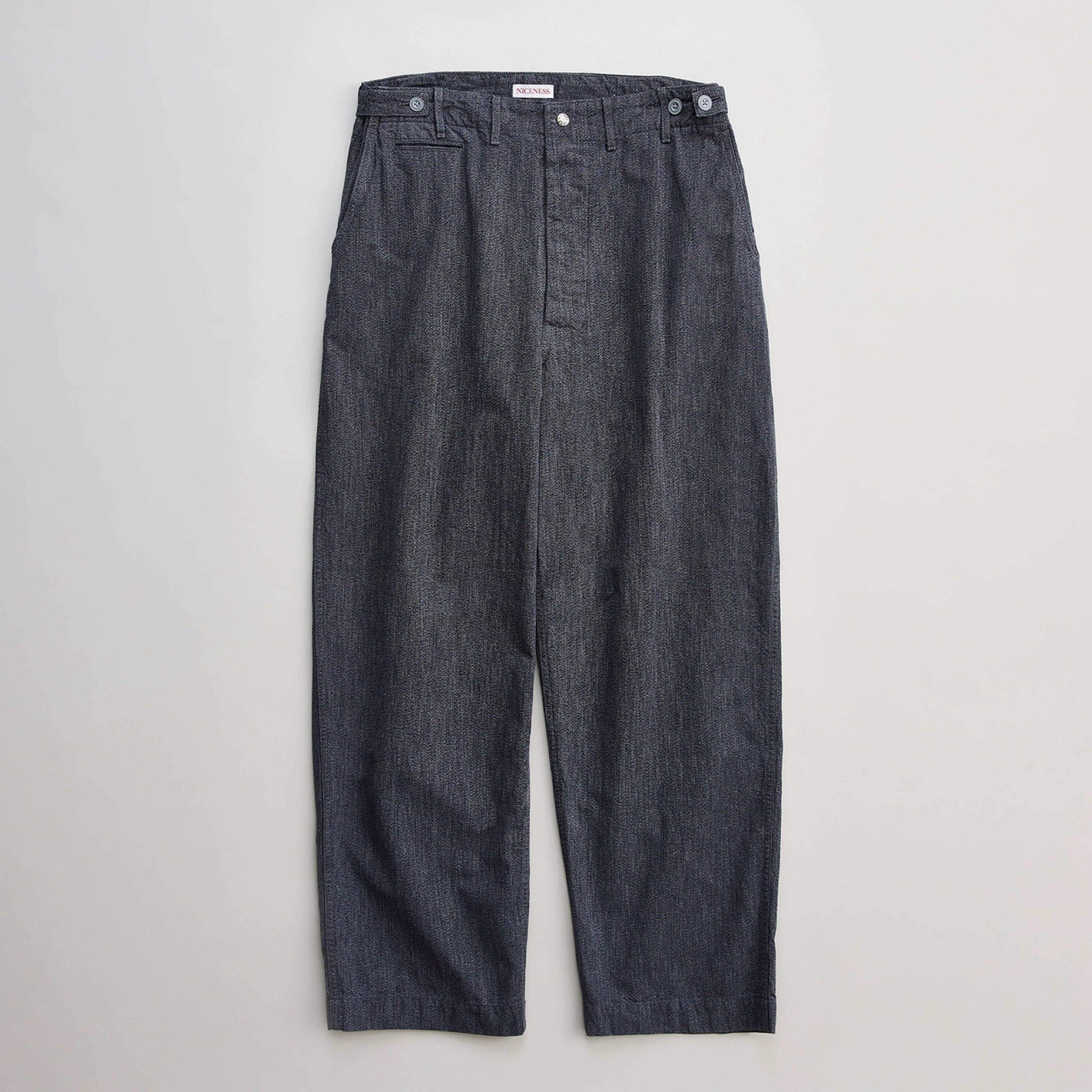 NICENESS TWISTED CHAMBRAY UTILITY PANTS 