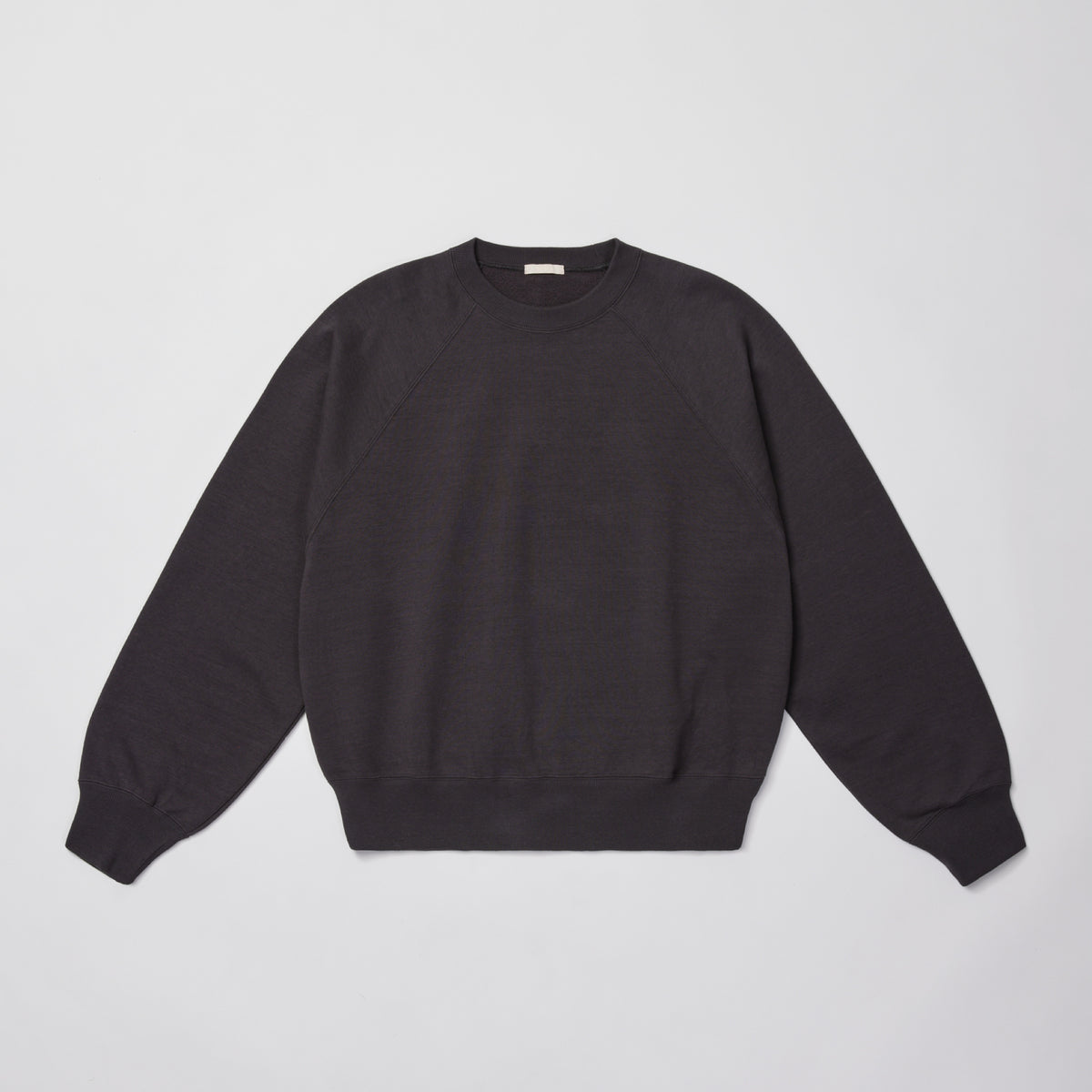 ULTERIOR FADED SILKY TERRY SWEAT SHIRT BLK