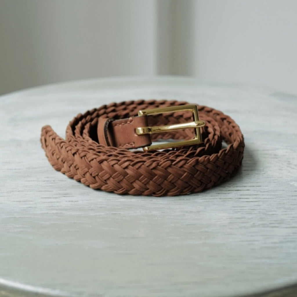 HEUGN NUBUCK LEATHER MESH BELT HEUGN NUBUCK LEATHER MESH BELT