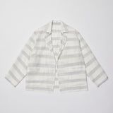 ULTERIOR MULTI STRIPED OVER SH-JKT WHITE