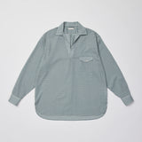 ULTERIOR SUPER LIGHT WOOL CHECK SKIPPER SHIRT GREEN