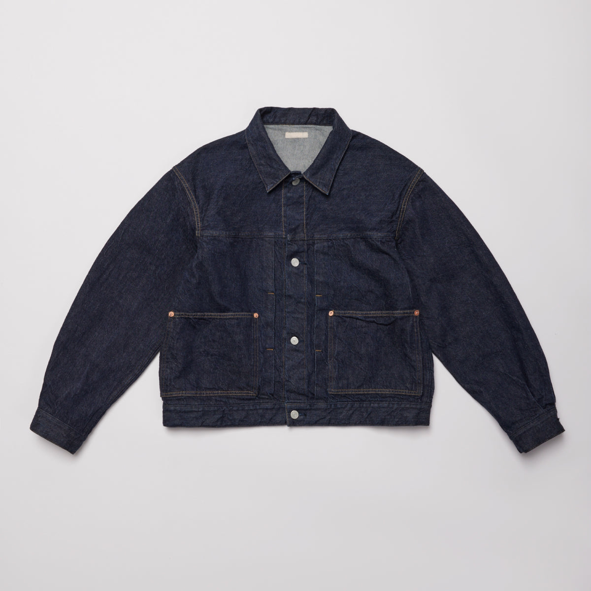 ULTERIOR SELVEDGE DENIM PLEATED JACKET