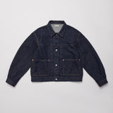 ULTERIOR SELVEDGE DENIM PLEATED JACKET