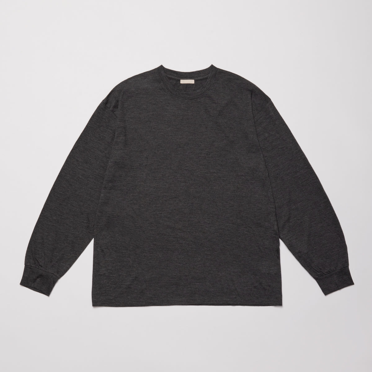 ULTERIOR PURE CASHMERE TENJIKU LS TEE CHARCOAL