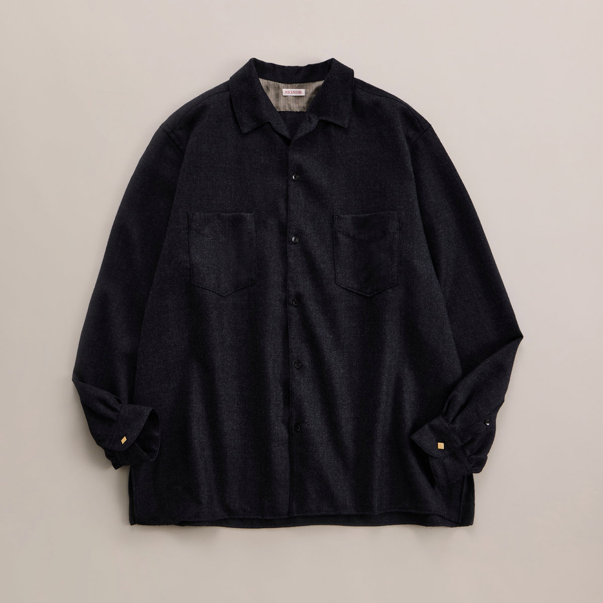 NICENESS WOOL SAXONY DRESS SHIRT "O.ROMEO"