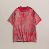 NICENESS HOUNDSTOOTH PRINT FADED T-SHIRT "LYDON"