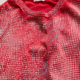 NICENESS HOUNDSTOOTH PRINT FADED T-SHIRT "LYDON"