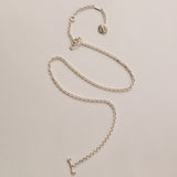 NICENESS STERLING SILVER WALLET CHAIN FINE LONG "W.CALE"