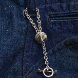 NICENESS STERLING SILVER WALLET CHAIN FINE LONG "W.CALE"