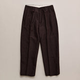 NICENESS WOOL LINEN FLYING V TROUSER "B.WISHBONE" BROWN