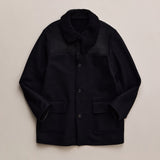 NICENESS REFINED MOUTON DONKEY COAT "GREGORY" BLACK