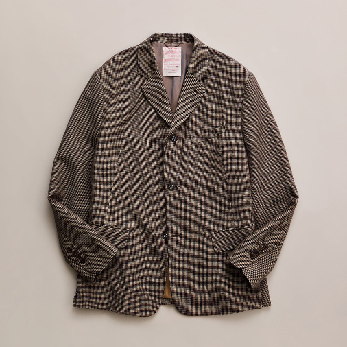 NICENESS WOOL LINEN V-FOLK JACKET "B.WOBBLE"