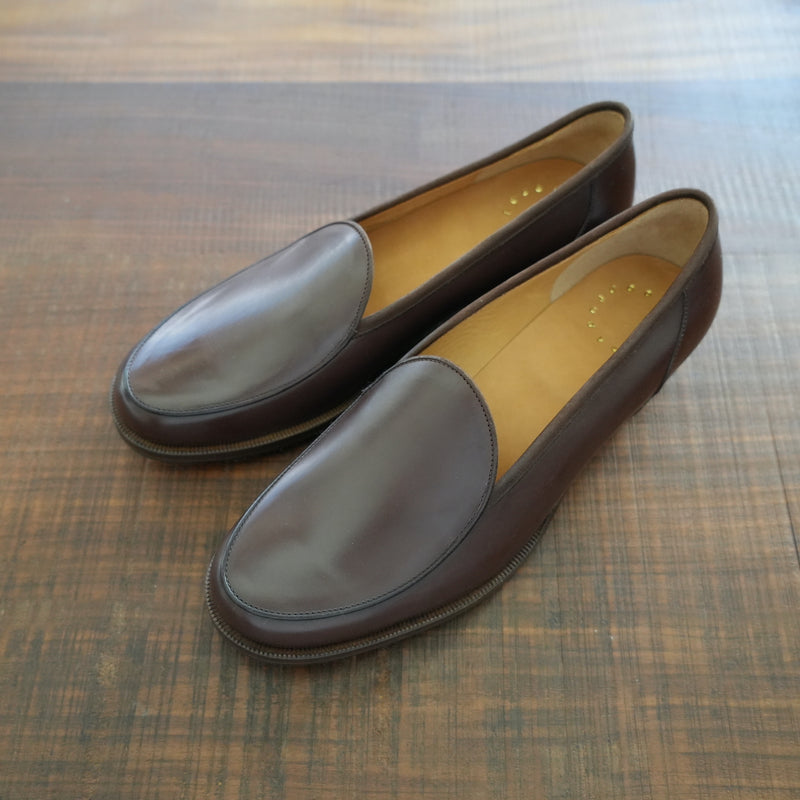Post Production Baby Calf Loafer "Re-lux" BROWN
